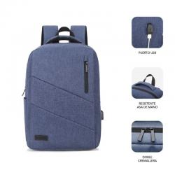 Mochila Subblim City Backpack para laptops de até 15,6' | Porto USB | Azul online