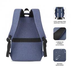 Mochila Subblim City Backpack para laptops de até 15,6' | Porto USB | Azul barato
