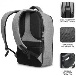 Mochila Subblim Secure V2 AP para laptops de até 15,6' | Porta USB | Antirroubo | Cinza