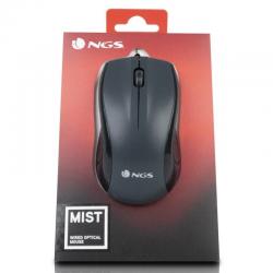 RATO | NGS BLACK MIST | BÁSICO | ÓPTICO | 1000 DPI | COM FIO | AMBIDESTRO | PRETO