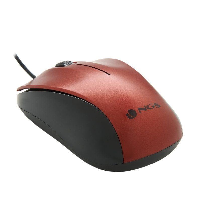 Comprar RATO NGS CREW | BÁSICO | ÓPTICO | 1200 DPI | COM FIO | AMBIDESTRO | VERMELHO