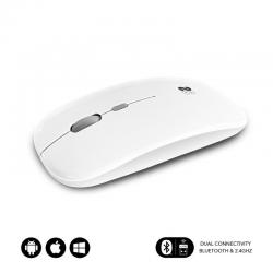 RATO SUBBLIM DUAL FLAT | BÁSICO | ÓPTICO | 1600 DPI | SEM FIOS | AMBIDESTRO | BRANCO