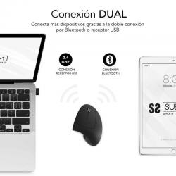RATO GLIDE VERTICAL ERGO DUAL | GAMING | ÓPTICO | 1600 DPI | SEM FIOS | DESTRO | PRETO online
