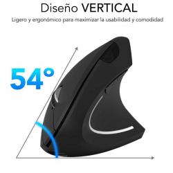 RATO GLIDE VERTICAL ERGO DUAL | GAMING | ÓPTICO | 1600 DPI | SEM FIOS | DESTRO | PRETO barato