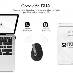 RATO NATURE VERTICAL ERGO DUAL | GAMING | ÓPTICO | 4000 DPI | SEM FIOS | DESTRO | PRETO online