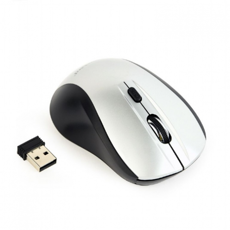 Comprar RATO GEMBIRD MUSW-4B-02-BS | BÁSICO | ÓPTICO | 1600 DPI | SEM FIOS | AMBIDESTRO | NEGRO/PLATA