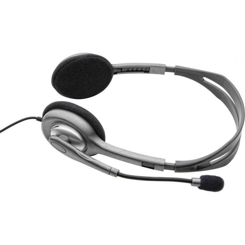 Auriculares Logitech H110/ con Micrófono/ Jack 3.5/ Plateados Auriculares Logitech H110/ con Micrófono/ Jack 3.5/ Plateados