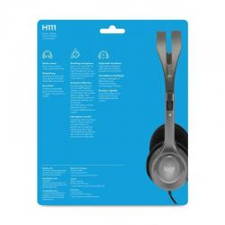 AUSCULTADORES LOGITECH H111 | COM MICROFONE | JACK 3.5 | NEGRO