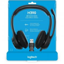 AURICULARES LOGITECH H390 | COM MICROFONE | USB | PRETO barato