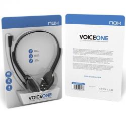 AUSCULTADORES NOX VOICE ONE | COM MICROFONE | JACK 3.5 MM | COR PRETO