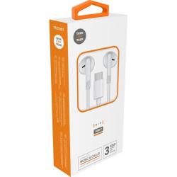 AURICULARES TECH ONE TECH TEC1301 | MICROFONE | USB TIPO-C | BRANCOS online