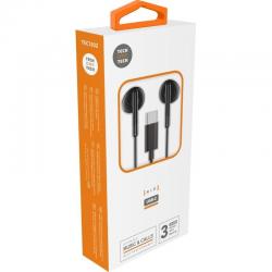 AURICULARES TECH ONE TECH EARTECH TEC1302 | MICROFONE | USB TIPO-C | NEGROS online