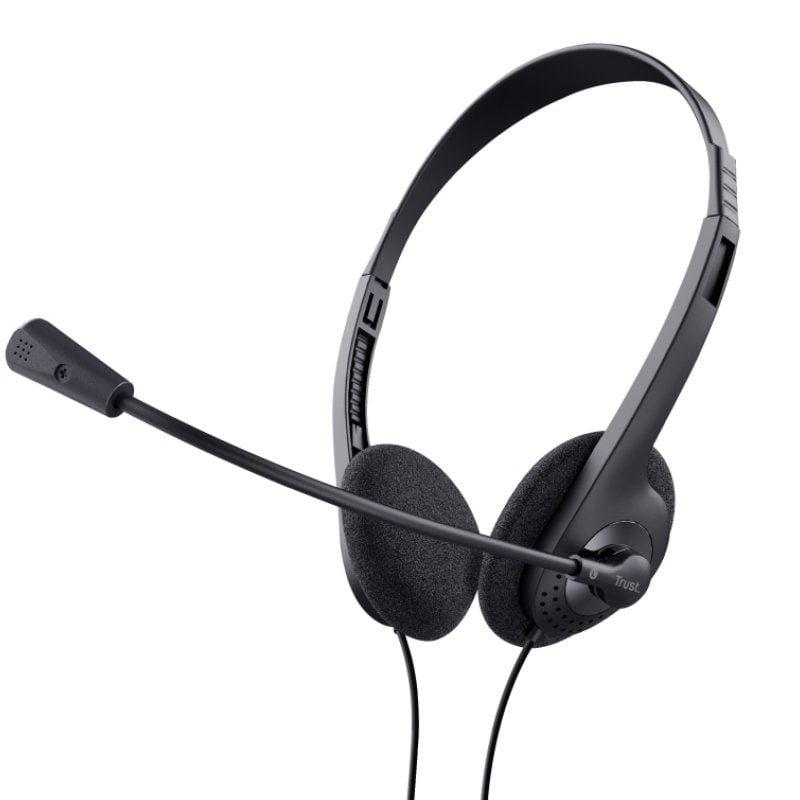 Auriculares Trust Chat Headset 24659/ con Micrófono/ Jack 3.5/ Negros Auriculares Trust Chat Headset 24659/ con Micrófono/ Jack 3.5/ Negros