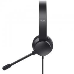 AURICULARES TRUST AYDA | MICROFONE | USB | PRETO