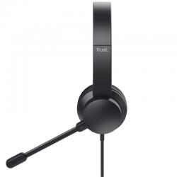 Trust Ayda Headphones | Auscultadores com microfone | USB | Preto
