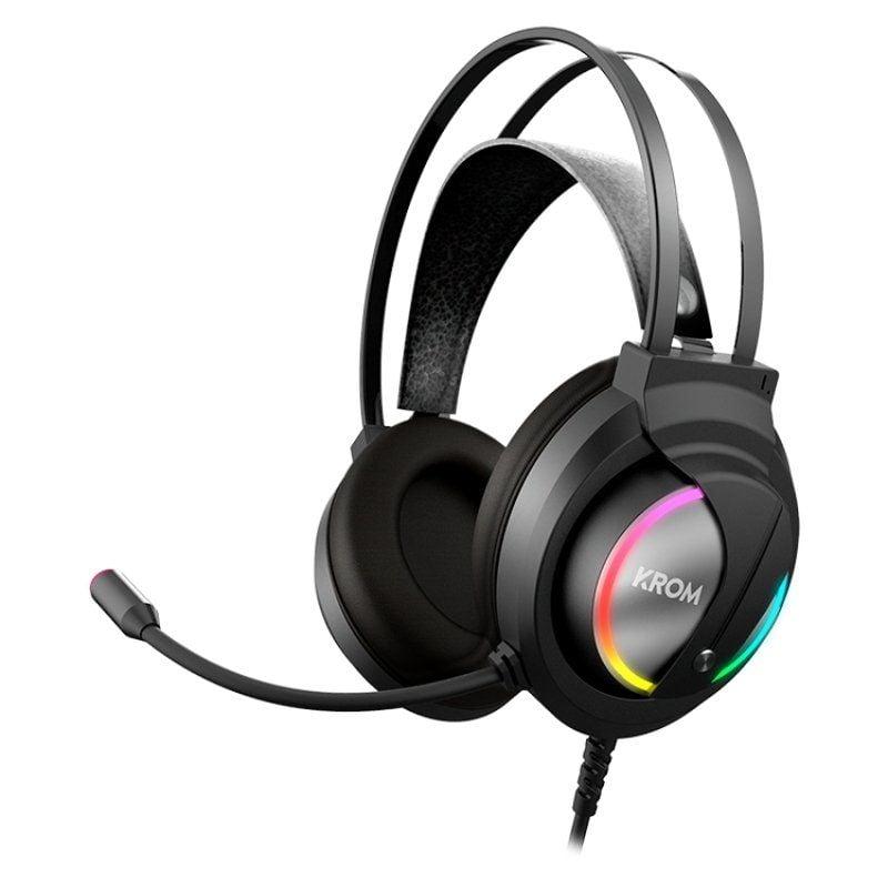 Comprar Auscultadores Gaming com Micrófone Krom Kappa | Jack 3.5 | USB 2.0 | Pretos