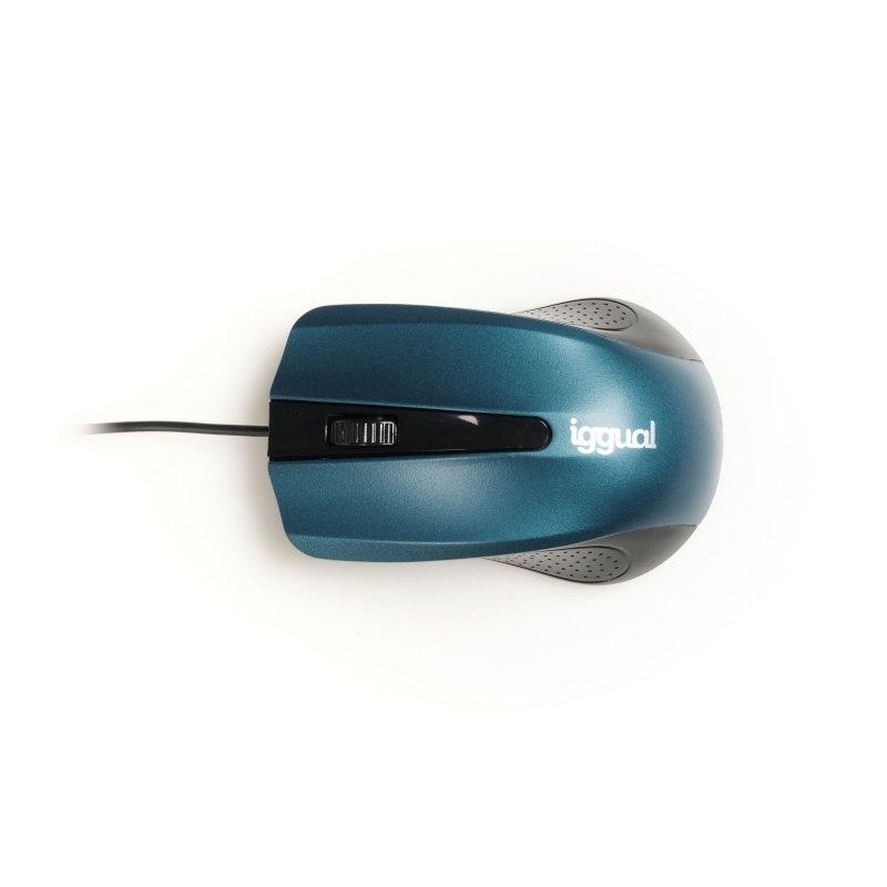 Comprar RATO IGGUAL IGG317549 | BÁSICO | ÓPTICO | 800 DPI | AZUL PLOMO