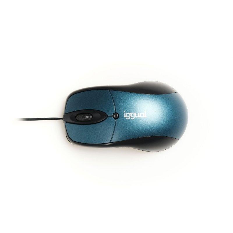Comprar RATO | IGG317532 | BÁSICO | ÓPTICO | 800DPI | COM FIO | AMBIDESTRO | AZUL PLOMO