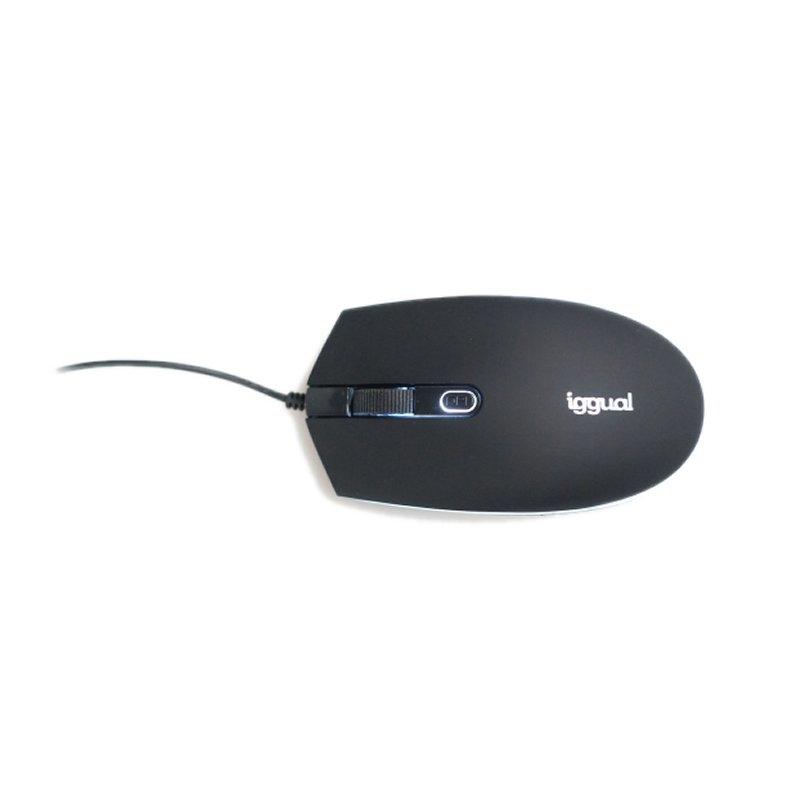 iggual Ratón óptico COM-LED-1600DPI negro iggual Ratón óptico COM-LED-1600DPI negro