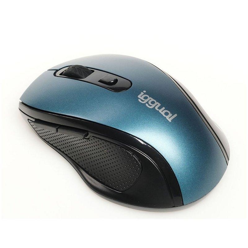 Comprar RATO IGGUAL IGG317525 | BÁSICO | ÓPTICO | 1600 DPI | SEM FIOS | DESTRO | AZUL PLOMO