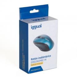 RATO IGGUAL IGG317525 | BÁSICO | ÓPTICO | 1600 DPI | SEM FIOS | DESTRO | AZUL PLOMO