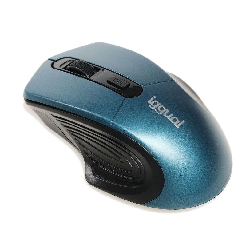 iggual Ratón inalámbrico ERGONOMIC-L-1600DPI azul iggual Ratón inalámbrico ERGONOMIC-L-1600DPI azul
