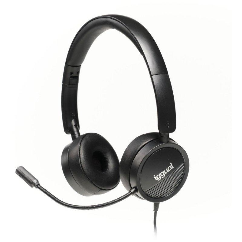 Comprar AUSCULTADORES IGGUAL IGG317075 | MICROFONE INTEGRADO | USB/3,5 MM | PRETO