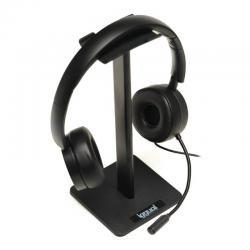 SUPORTE PARA AURICULARES IGGUAL | COMPATIBILIDADE UNIVERSAL | PRETO barato