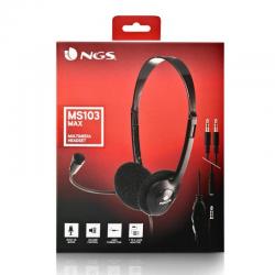 AUSCULTADORES NGS MS103MAX | COM MICROFONE | CONEXÃO DE ÁUDIO DE 3,5 MM | COR INDEFINIDA