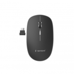RATON OPTICO GEMBIRD INALAMBRICO 1600 DPI NEGRO 4 BOTONES (RECEPTOR TIPO)
