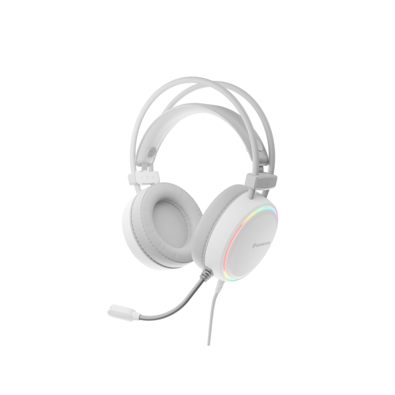 AURICULARES GAMING GENESIS NEON 613 2.0 RGB BLANCOS AURICULARES GAMING GENESIS NEON 613 2.0 RGB BLANCOS
