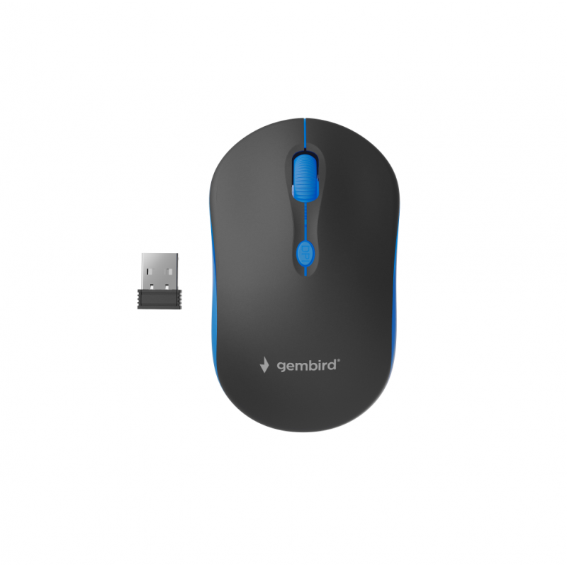 Comprar RATO | GEMBIRD | BÁSICO | ÓPTICO | 800 - 1600 DPI | SEM FIOS | AMBIDESTRO | PRETO/AZUL