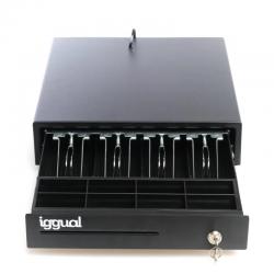 Gaveta de dinheiro iggual IRON-15 | 37cm 4+8  | Preta