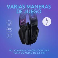 Headset gamer Logitech G335 com microfone | Conector 3,5 |Preto online