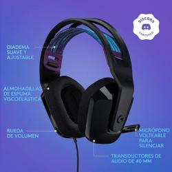 Headset gamer Logitech G335 com microfone | Conector 3,5 |Preto