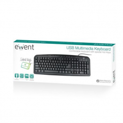TECLADO USB  EWENT MULTIMÉDIA PRETO online