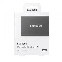 SSD externo Samsung T7 | 2 TB NVMe | USB 3.2 | Cinza
