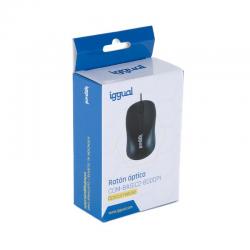 RATO IGGUAL IGG318867 | BÁSICO | ÓPTICO | 800 DPI | COM FIO | AMBIDESTRO | NEGRO