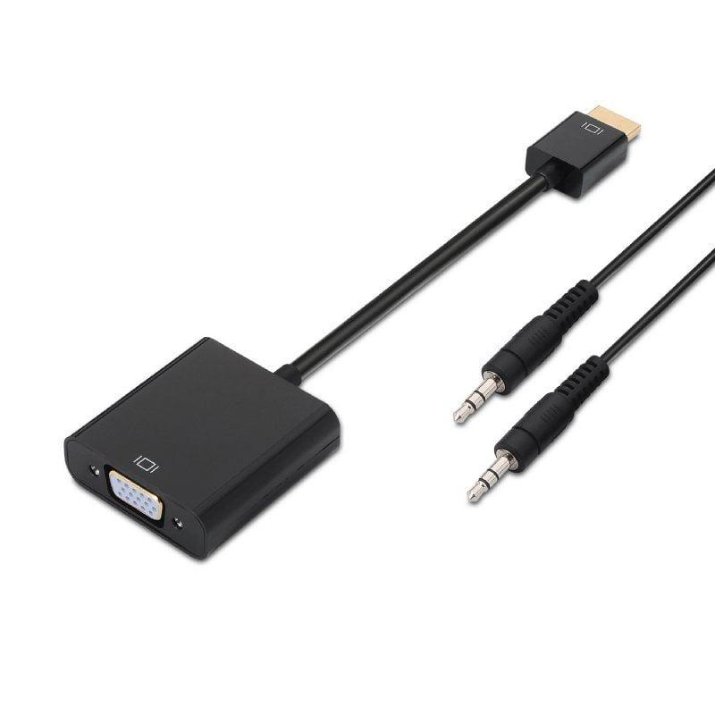 Comprar Conversor Aisens A122-0126 | HDMI Macho - VGA fêmea | Jack 3.5 fêmea | 10cm | Preto