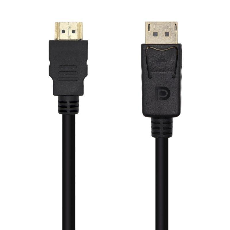 Cable Conversor Aisens A125-0459/ DisplayPort Macho - HDMI Macho/ Hasta 5W/ 2300Mbps /1m/ Negro Cable Conversor Aisens A125-0459/ DisplayPort Macho - HDMI Macho/ Hasta 5W/ 2300Mbps /1m/ Negro
