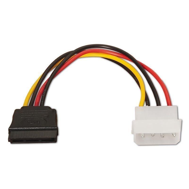 Comprar Cabo de alimentação SATA Aisens A131-0158 | Molex 4 pin macho - SATA fêmea | Até 54 W | 16 cm