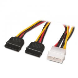 Cabo duplicador de alimentação Aisens A131-0161 | Molex 4 pinos macho - 2x SATA fêmea | Até 54 W | 20 cm online
