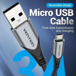 Cabo USB 2.0 Vention COCHG |  USB Macho - MicroUSB Macho | 480Mbps | 1.5m | Preto online