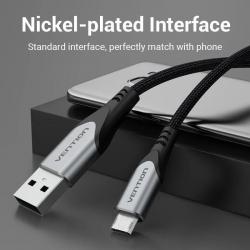 Cabo USB 2.0 Vention COCHG |  USB Macho - MicroUSB Macho | 480Mbps | 1.5m | Preto